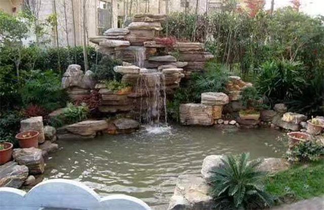 保定庭院假山鱼池设计